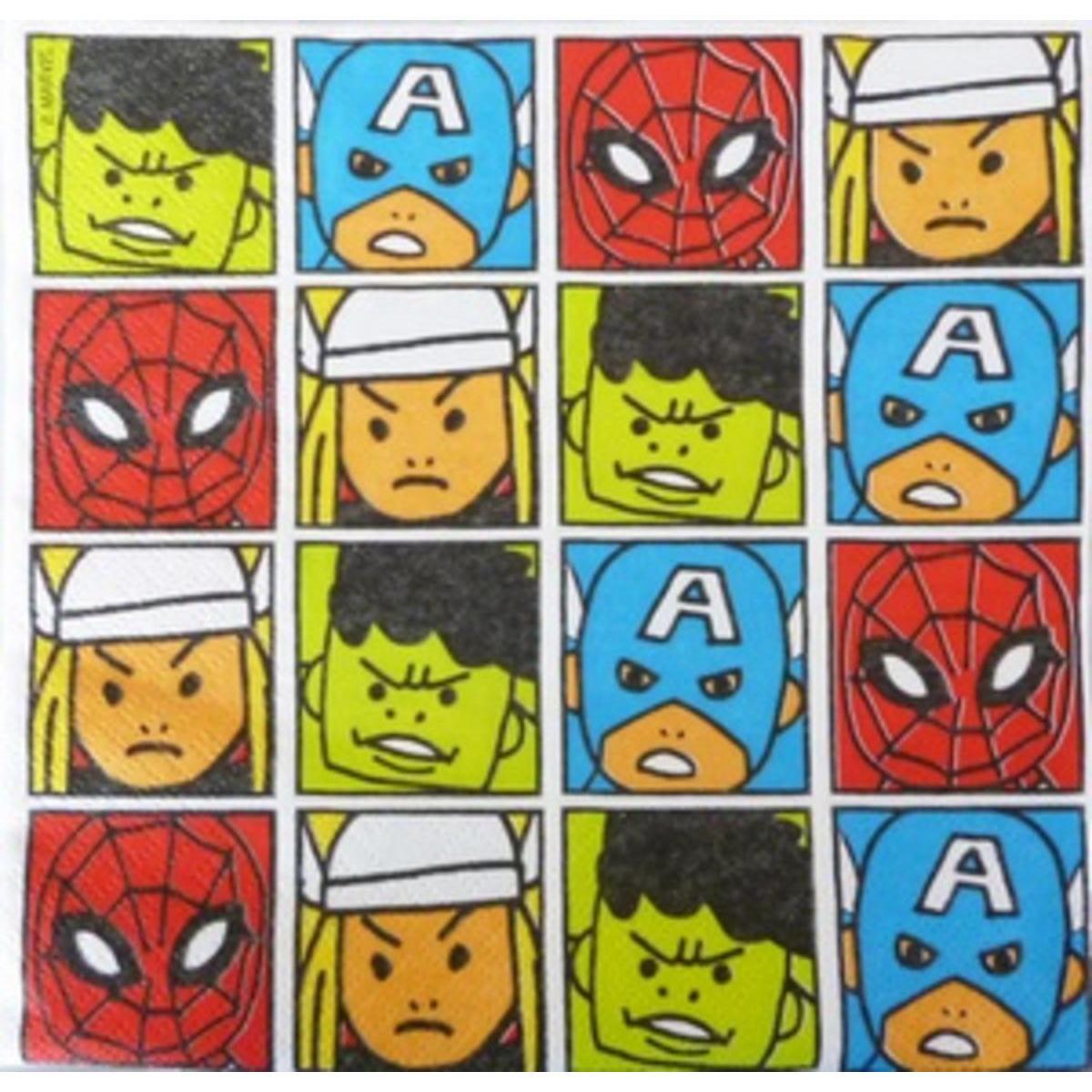 Avengers team power serviettes 2 plis 33 x 33 cm x 20 pièces m2