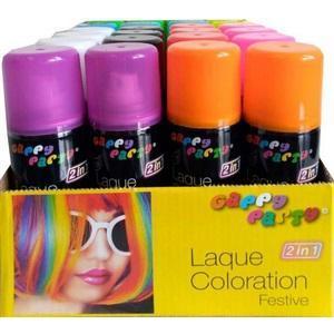 Bombe cheveux fluo - 9 couleurs assorties - 120 ml