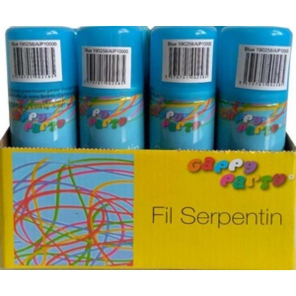 Bombe fil fou serpentin - bleu - fluo - 83 ml