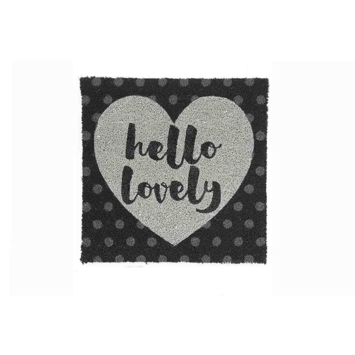 Tapis Coco - 50 x 50 cm - Noir, gris