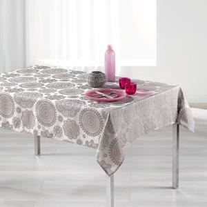 Nappe jacquard Rose des vents - L 250 x l 140 cm - Gris