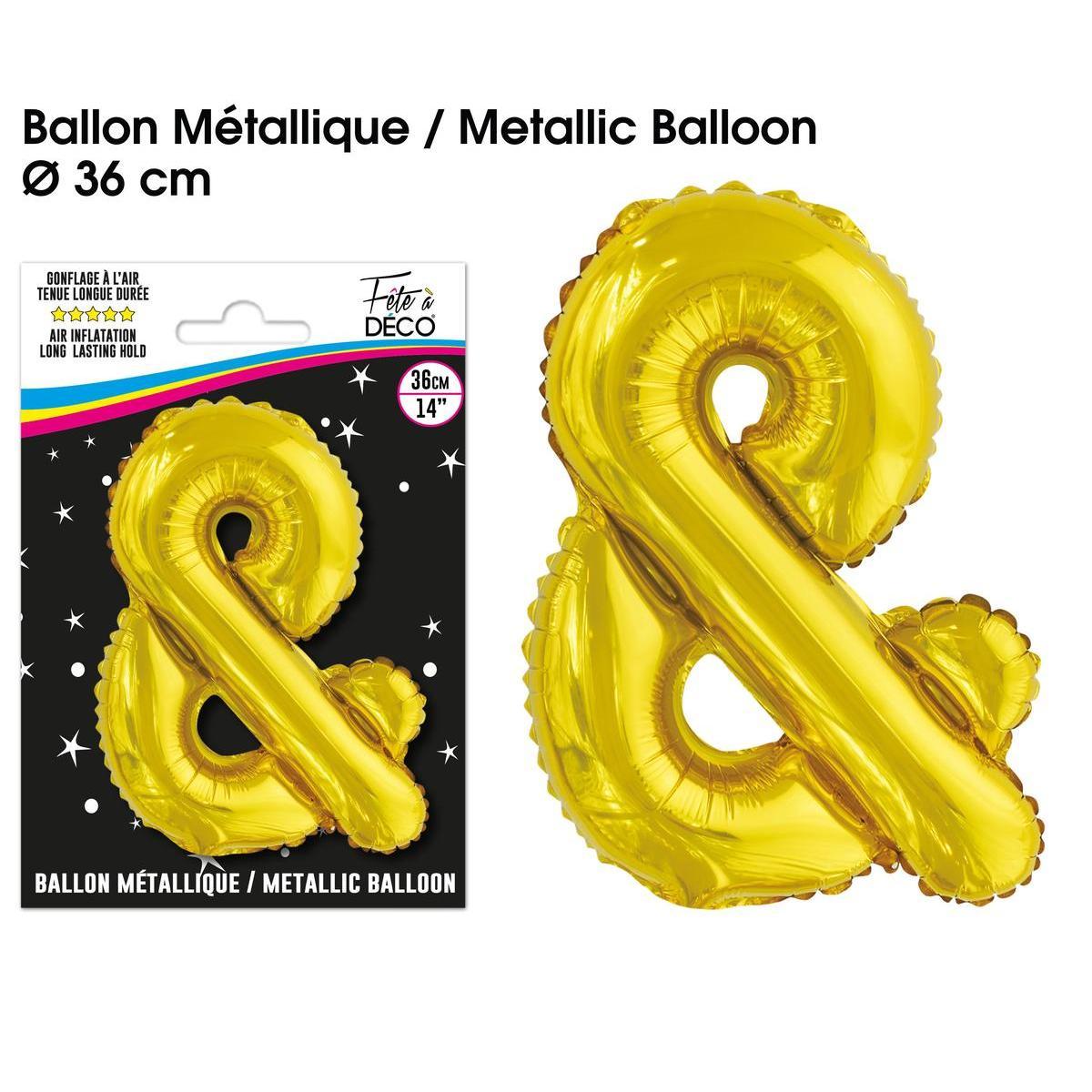 Ballon métallique or et