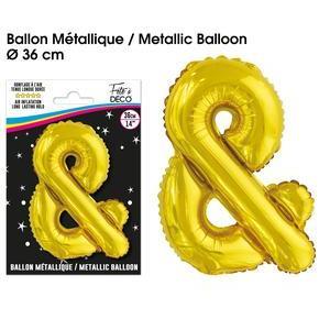 Ballon métallique or et