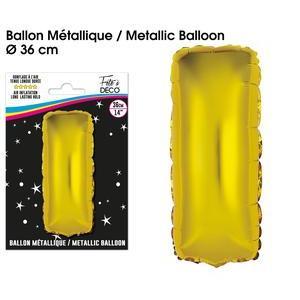 Ballon métallique or lettre i
