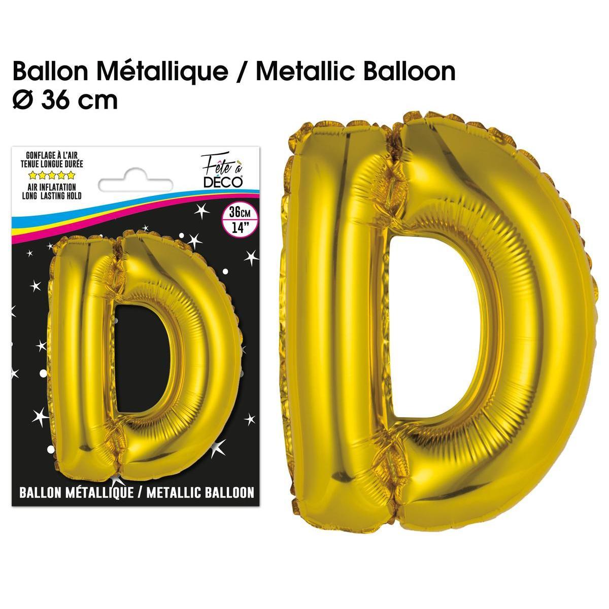 Ballon métallique or lettre d