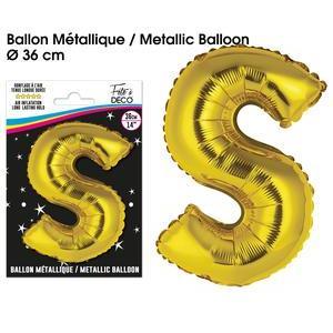 Ballon métallique or lettre s