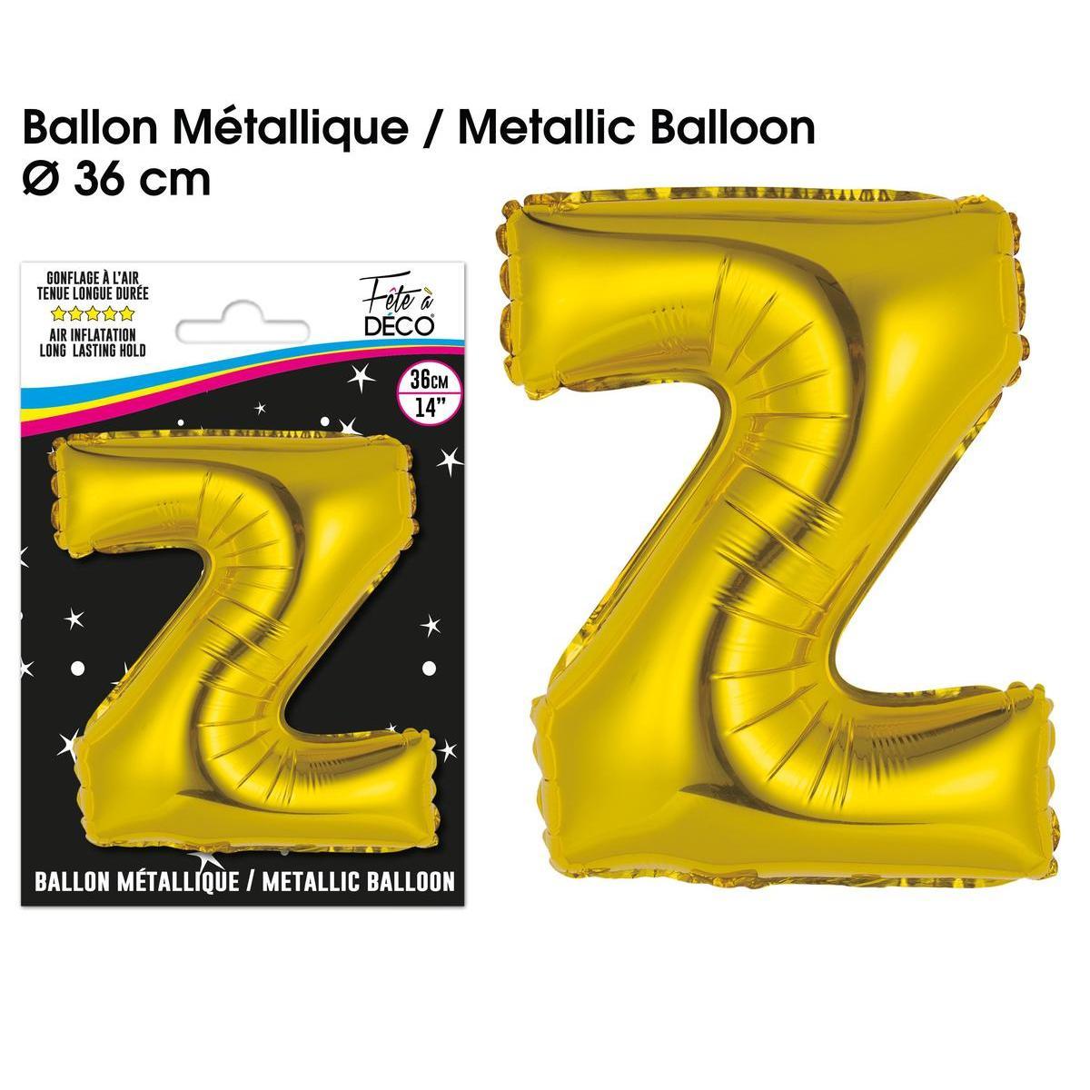 Ballon métallique or lettre z