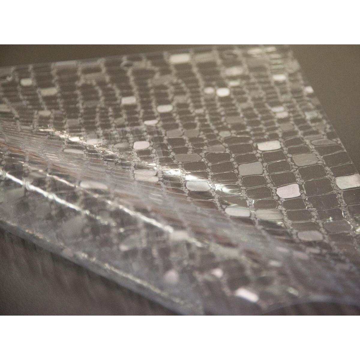 Nappe Cristal texture croco - 140 cm