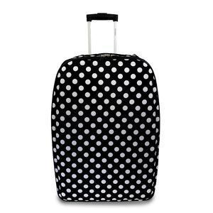 Alicante - set de 3 valises noir à points blancs petit modèle - H 46 x L 35 x 15 cm