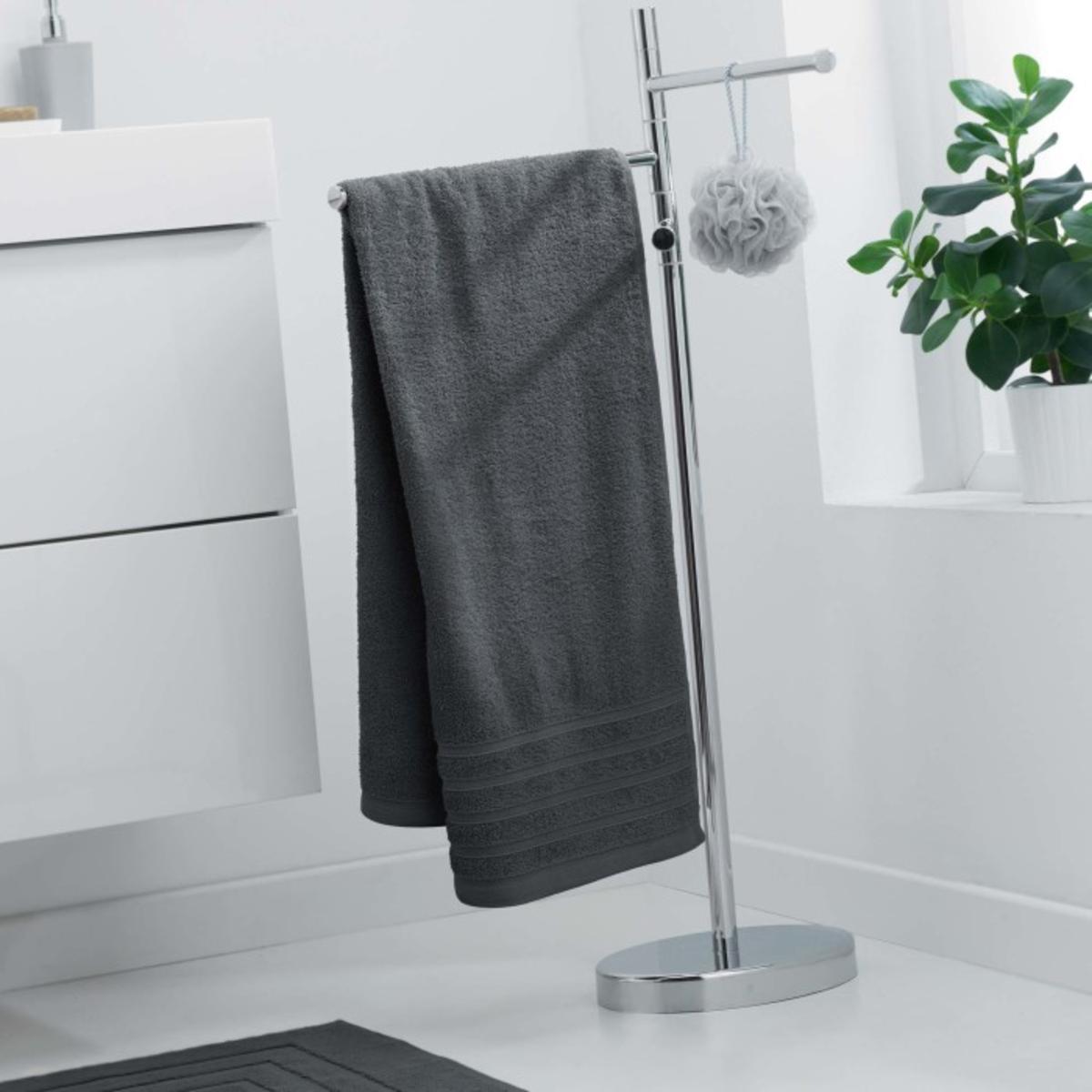 Drap de douche vitamine - 70 x 130 cm - Gris anthracite