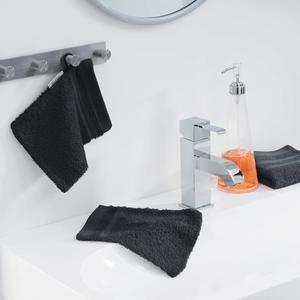 2 gants de toilette en éponge - Noir