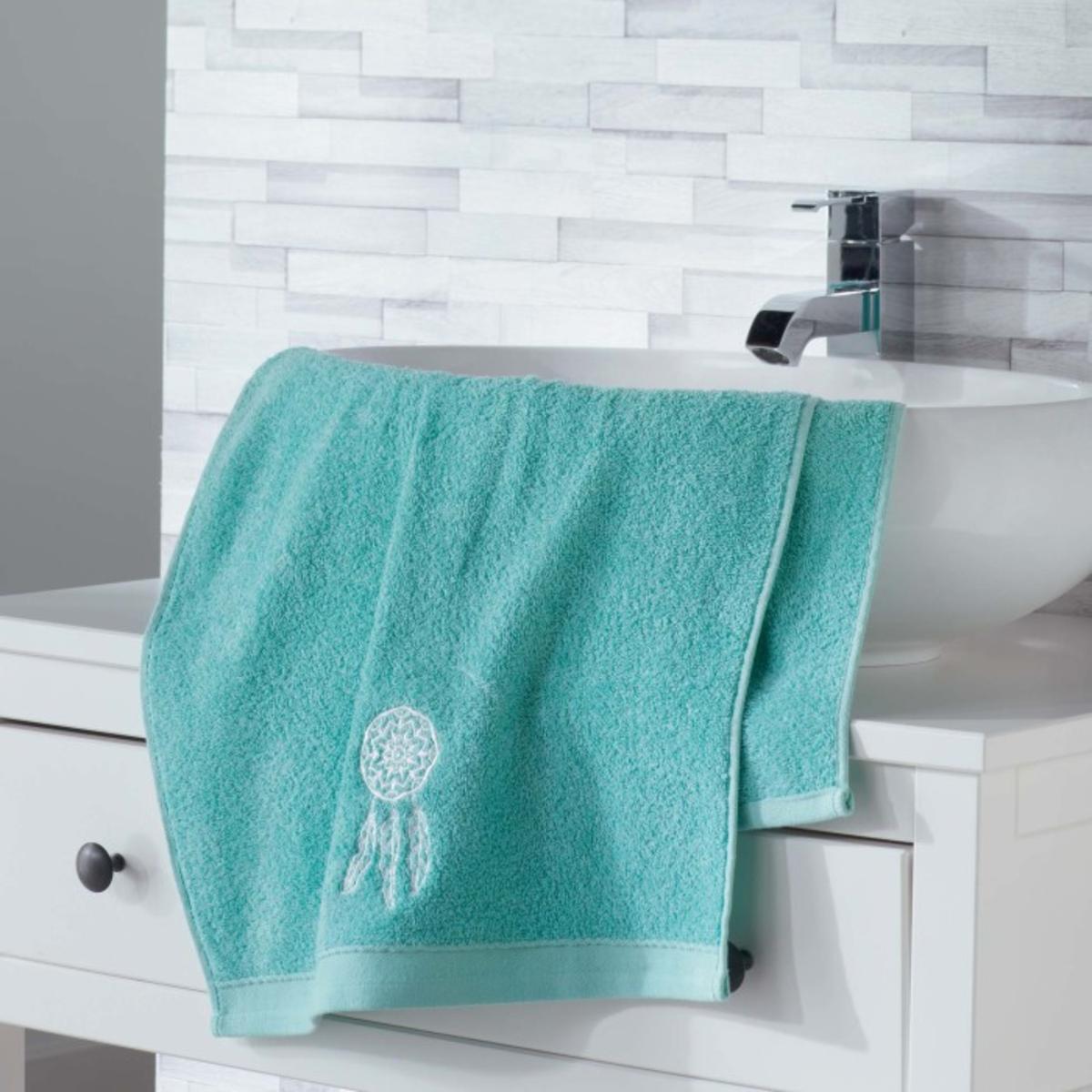 Serviette de toilette talisman - 50 x 90 cm - Bleu menthe