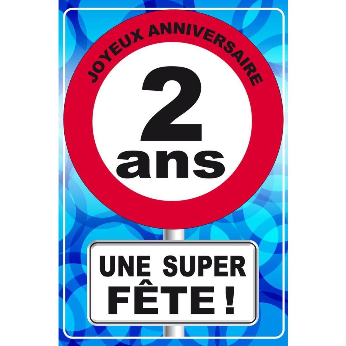 Carte postale + badge 2 ans