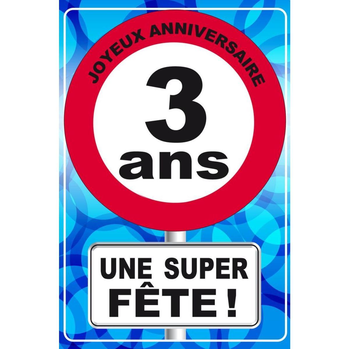 Carte postale + badge 3 ans