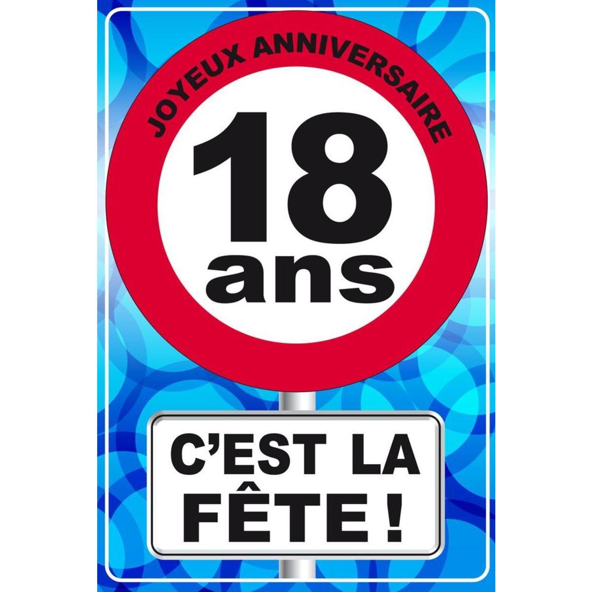 Carte postale + badge 18 ans