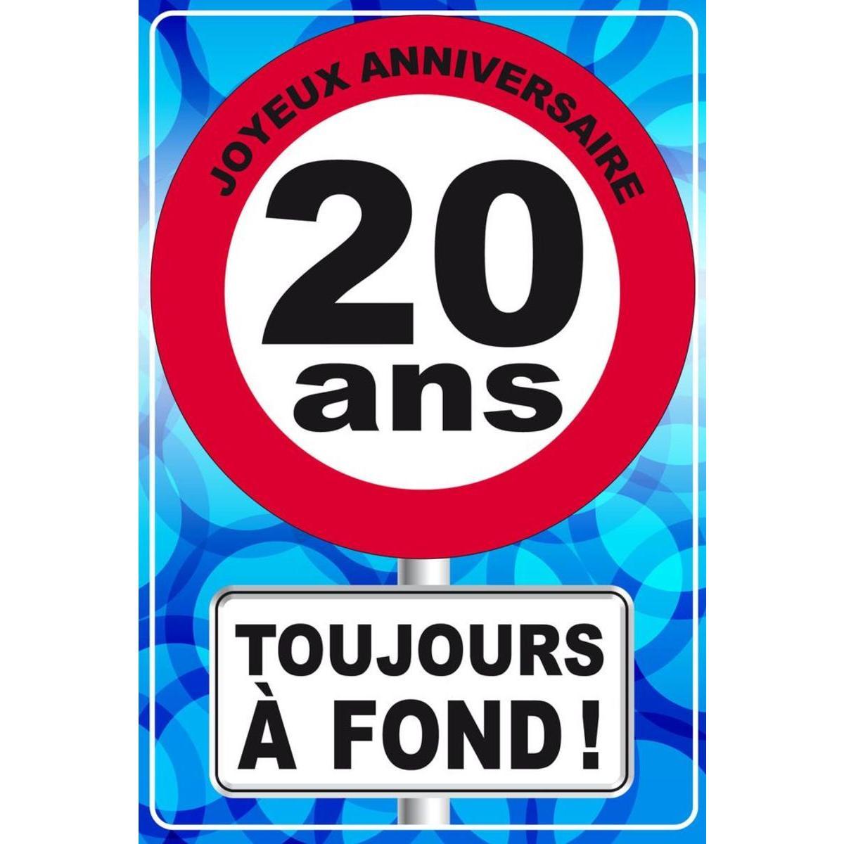 Carte postale + badge 20 ans