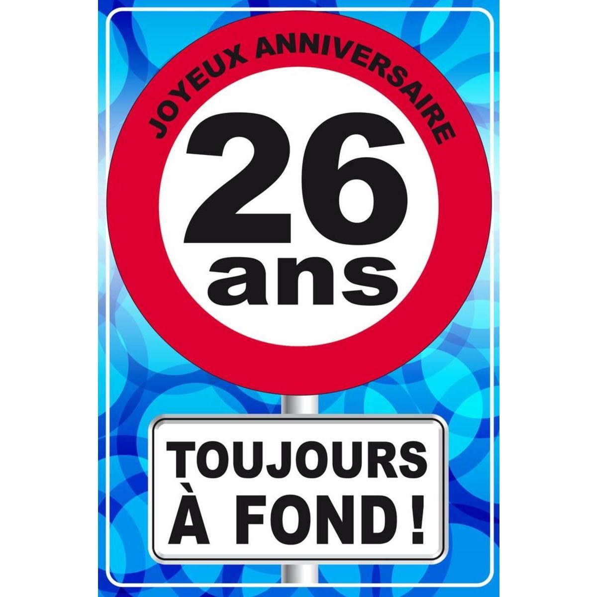 Carte postale + badge 26 ans