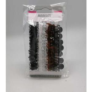 Petites pinces à cheveux - 28 pièces - Noir, transparent, marron - MODELITE