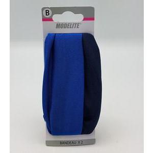 Bandeaux en maille - L 19 x l 5 cm - Différents coloris - Bleu - MODELITE