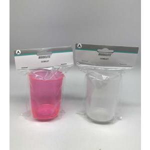 Gobelet de salle de bain - ø 6.5 x H 12 cm - Différents coloris - Transparent ou rose - MODELITE