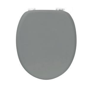 Abattant WC - L 38 x H 5.5 x l 47.5 cm - Gris