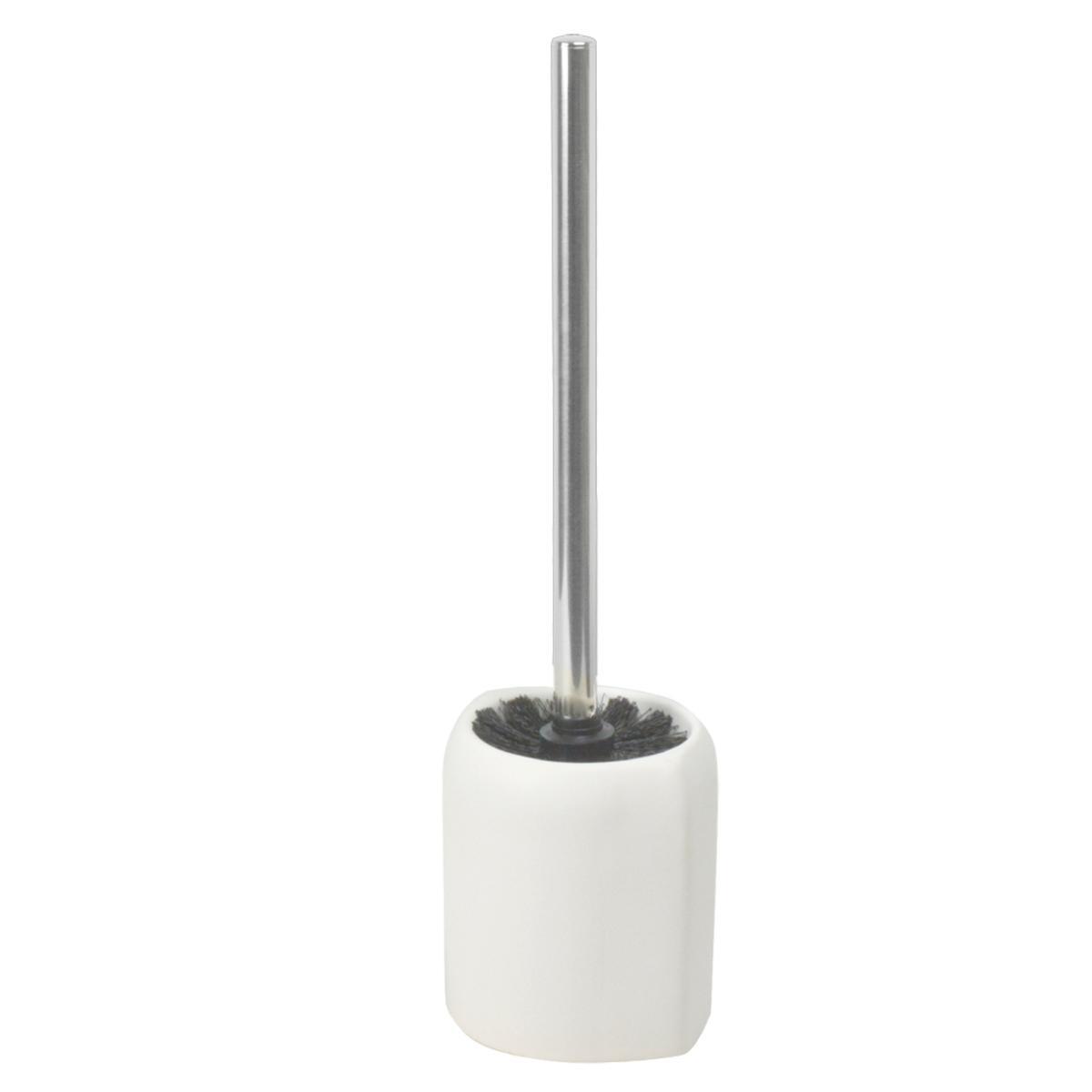 Pot + brosse Nordique - L 12.1 x H 37 x l 10.2 cm - Blanc