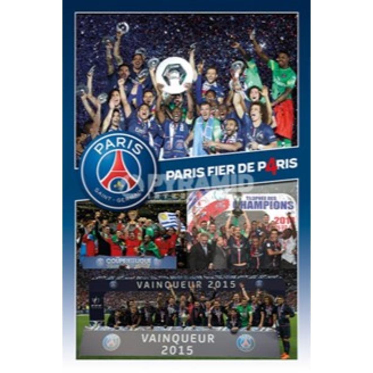 Image contrecollée PSG vainqueur 2015 - 60 x 90 cm