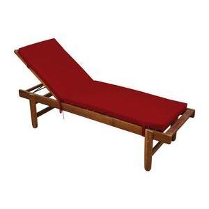 Coussin pour bain de Soleil Farniente - L 180 x l 55 cm - Différents coloris - Marron, rouge