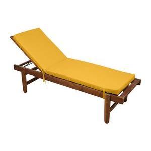 Coussin pour bain de Soleil Farniente - L 180 x l 55 cm - Différents coloris - Marron, jaune moutarde