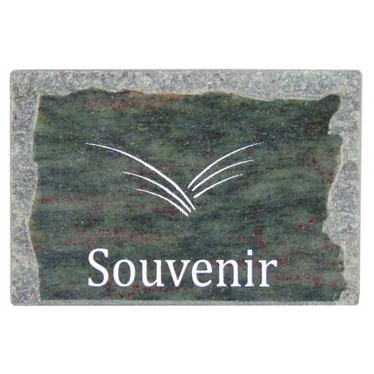 Plaque funéraire granit - 12 x 18 cm - Vert