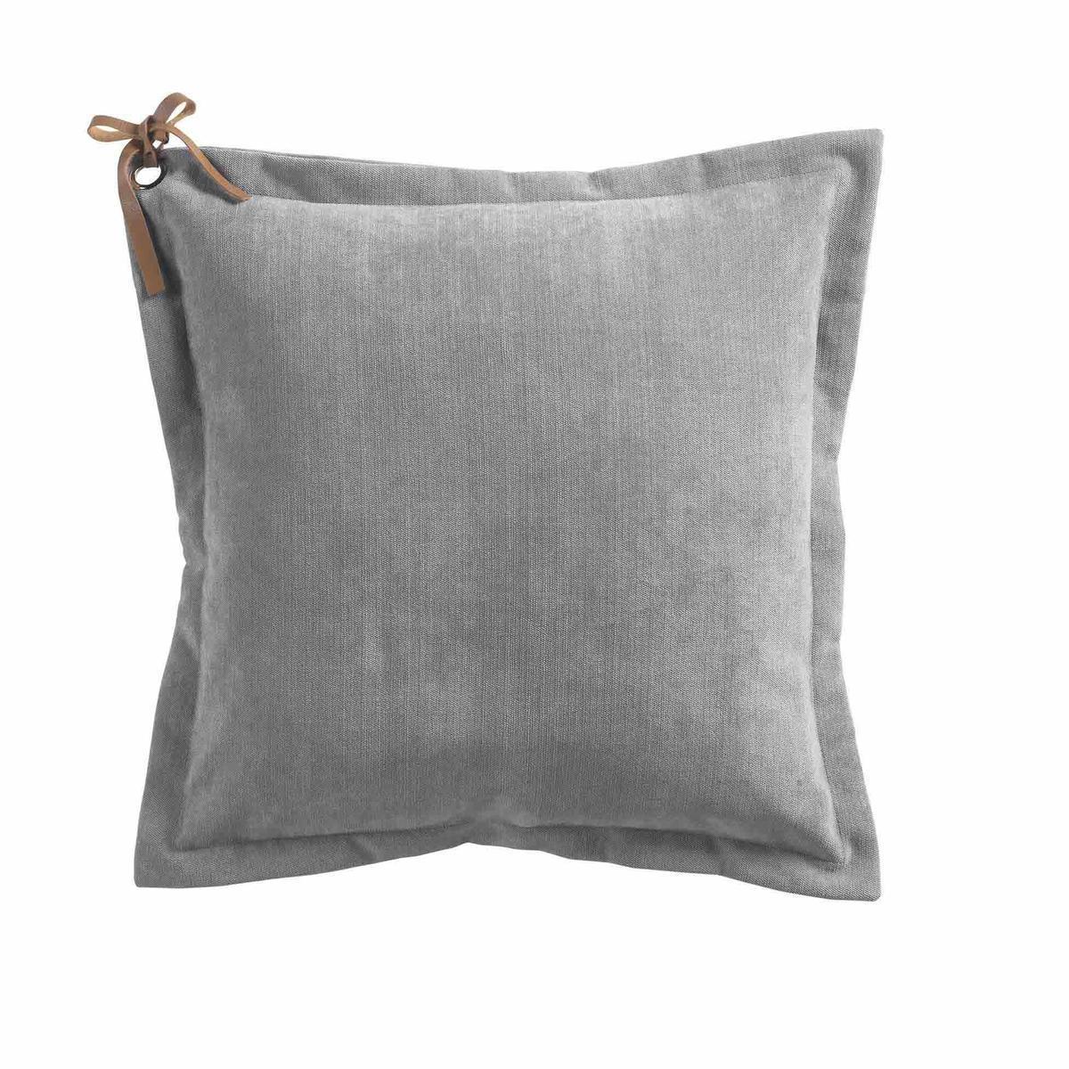 Coussin déhoussable à motifs Veloutine - 30 x 50 cm - Gris