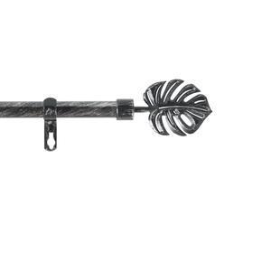 Kit tringle Tropi extensible - 120 à 210 cm - Noir, argenté