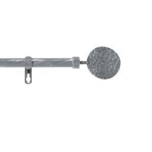 Kit tringle Bullette extensible - 120 à 210 cm - Gris, argenté