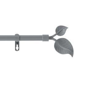 Kit tringle Feuillu extensible - 120 à 210 cm - Gris