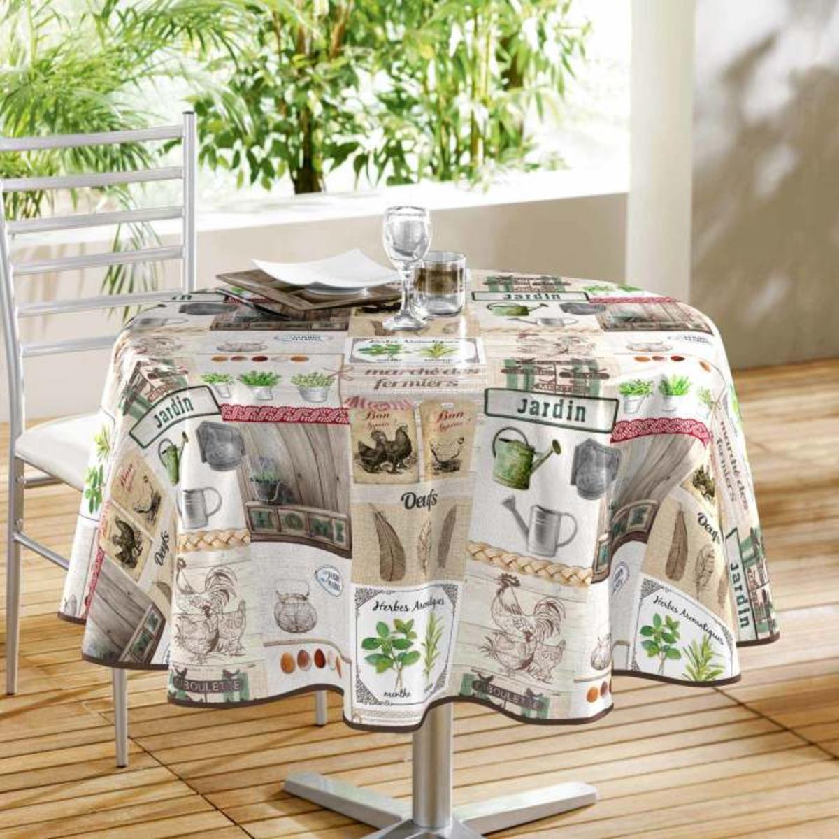 Nappe Marché fermier ronde - ø 160 cm