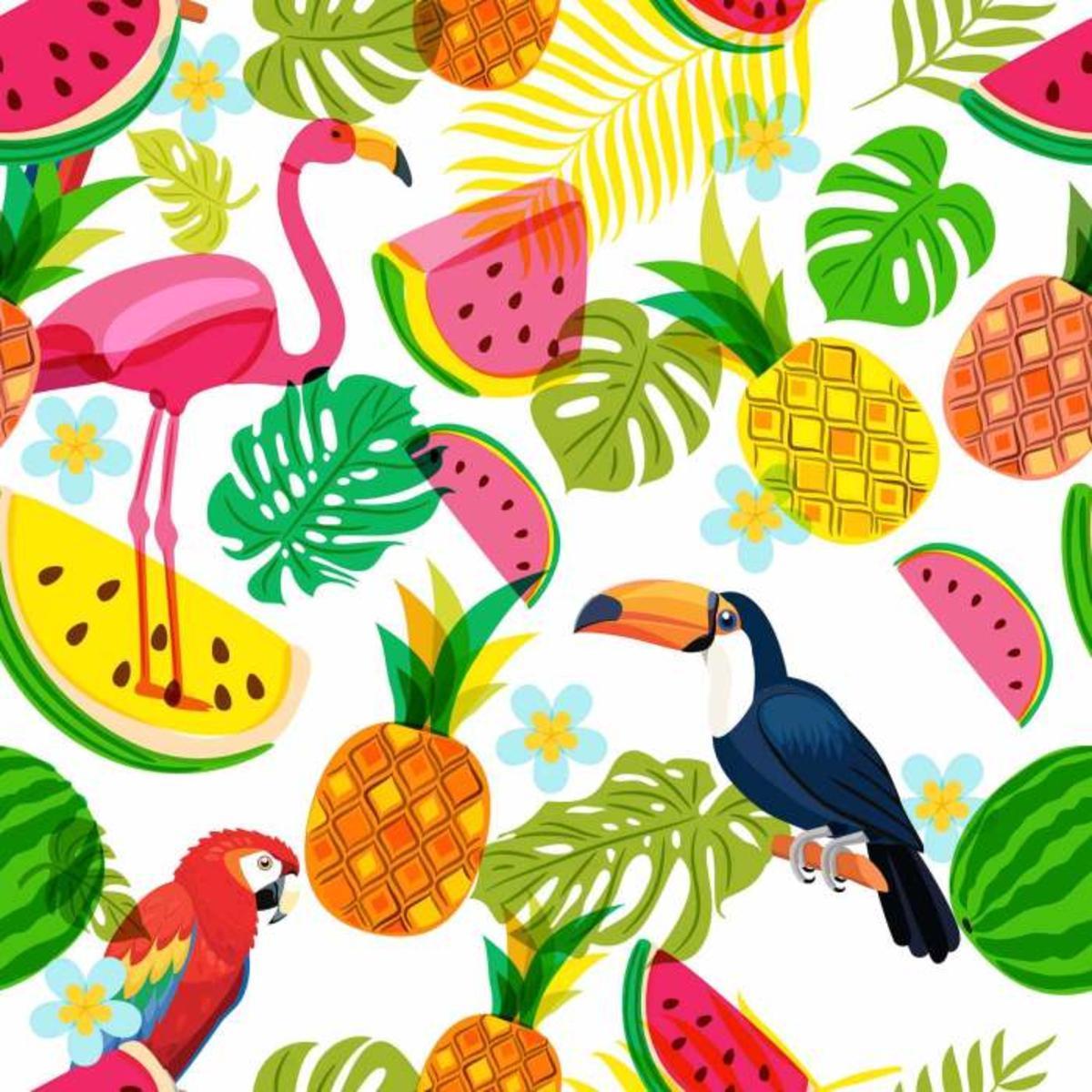 Toile cirée Fruits exotiques