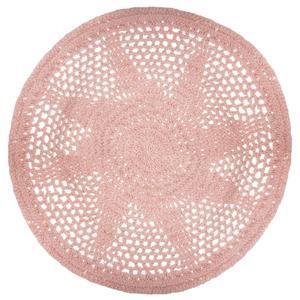 Tapis crochet - ø 90 cm - Rose - ATMOSPHERA