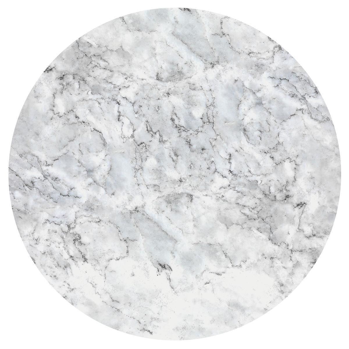 Table d'appoint marbre - 40 x 40 cm - Blanc