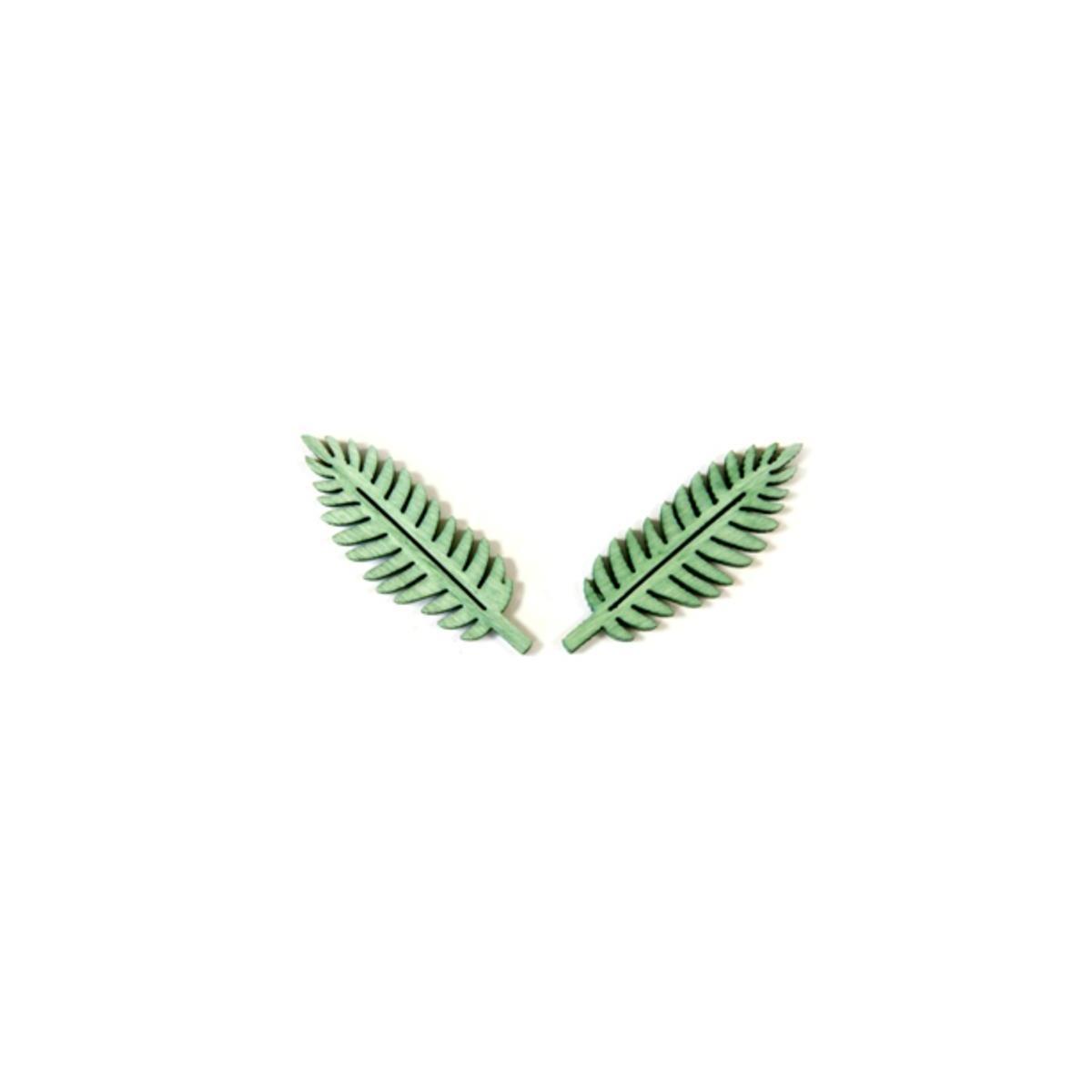 confetti bois feuille palmier phoenix (x 10) vert