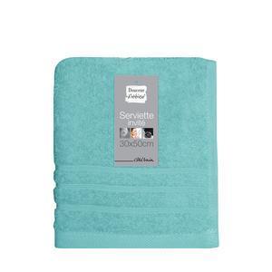 Serviette invité éponge Vitamine - L 50 x l 30 cm - Vert