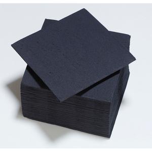 50 serviettes en papier - 24 x 24 cm - Noir