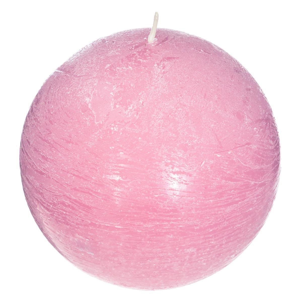 Bougie boule parfumée rose Eléa ø 10 cm