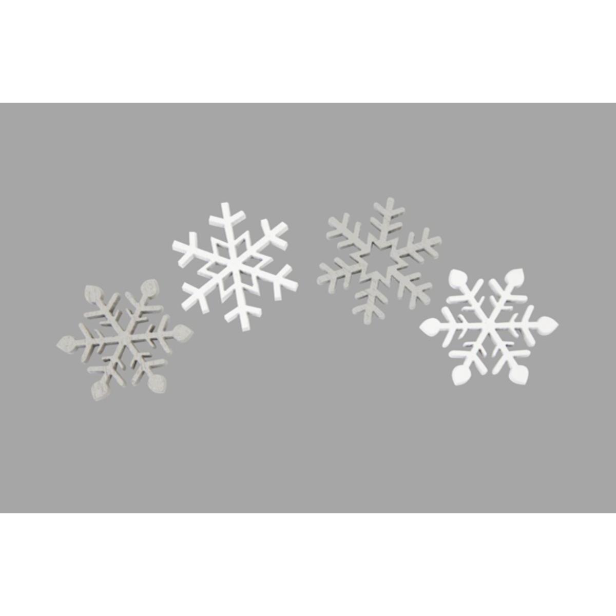 confetti de table  flocon de neige noel elegant (x 9) argent