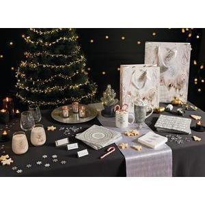 confetti de table etoile bois noel elegant  (x 12) argent