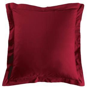 Taie d'oreiller à volant plat Lina - L 63 x l 63 cm - Rouge