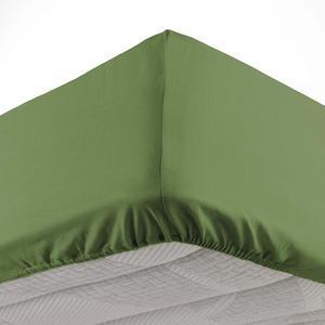 Drap-housse uni Actually - Pour matelas 1 personne - L 190 x l 90 cm - Différents modèles - Vert sapin