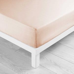 Drap-housse uni Lina - Pour matelas 1 personne - L 190 x l 90 cm - Différents modèles - Rose, beige