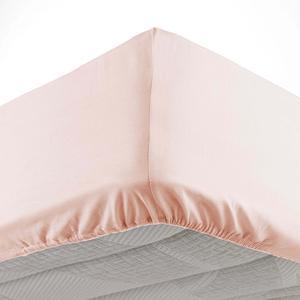 Drap-housse uni Lina - Pour matelas 1 personne - L 190 x l 90 cm - Différents modèles - Rose, beige