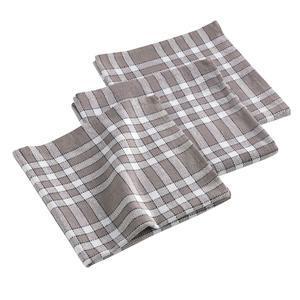 3 serviettes de table tissées tradition - L 40 x l 40 cm - Marron
