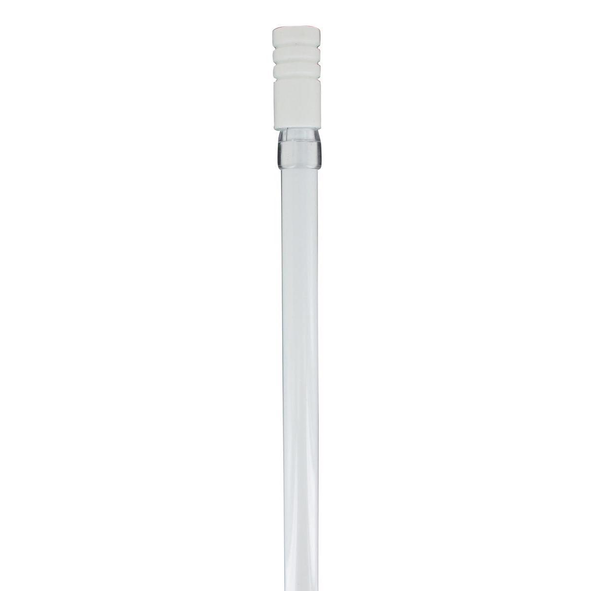 Tringle extensible Bistrot à cylindre strié - 135/225 cm - Blanc